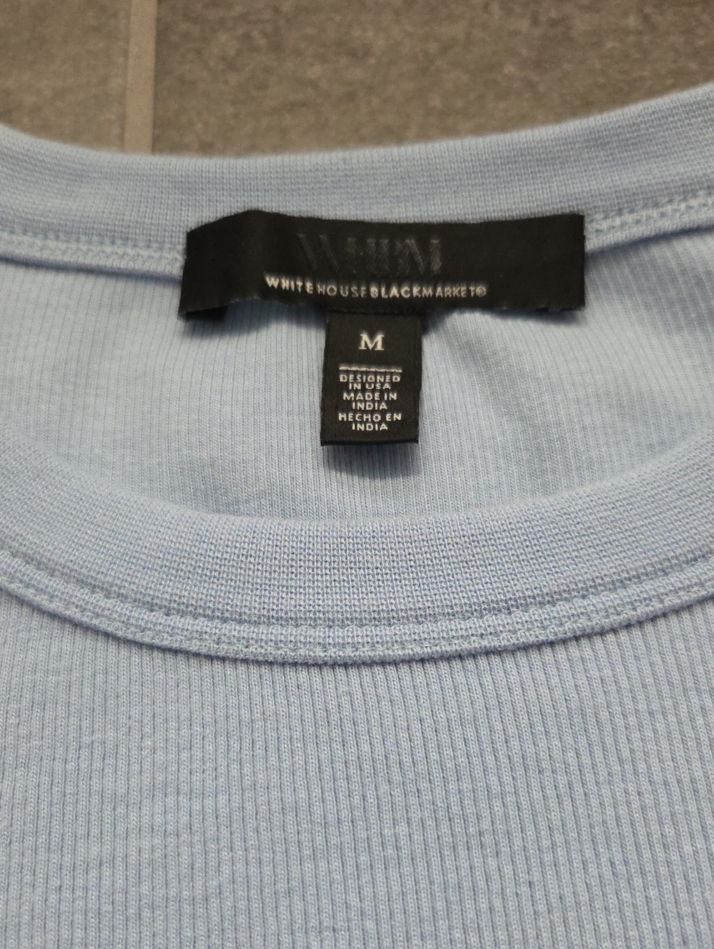 WHBM Button Shoulder Tee - Picture 3 of 5